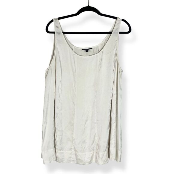 Eileen Fisher Ivory Silk Sleeveless Blouse Tank Top - Picture 1 of 6